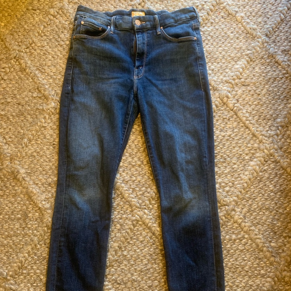 Mother Women’s Looker Ankle Fray Girl Crush  Jeans Size W:28” L:27”